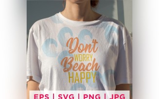 Don't Worry Beach Happy Summer Sticker Design