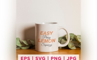Easy Peasy Lemon Squeezy Summer Sticker Design