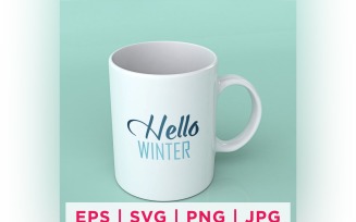 Hello Winter Winter Sticker Design