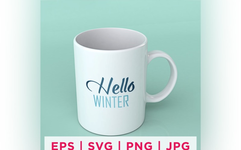 Hello Winter Winter Sticker Design Vector Graphic