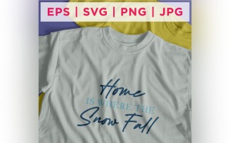 Home Is Where The Snow Fall Winter Sticker Design