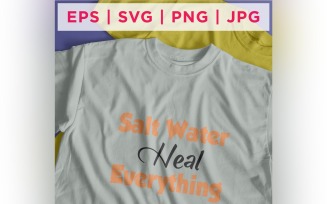 Salt Water Heal Everything Summer Sticker Design
