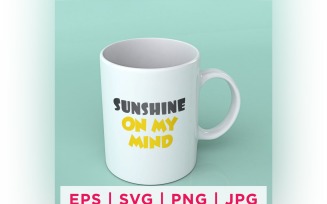 Sunshine On My Mind Summer Sticker Design
