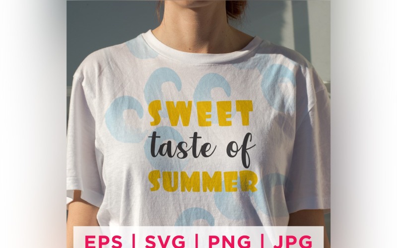 Sweet Taste Of Summer Sticker Design Vector Graphic