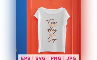 Tea Is A Hug In A Cup Tea Lover Quote Stickers Design