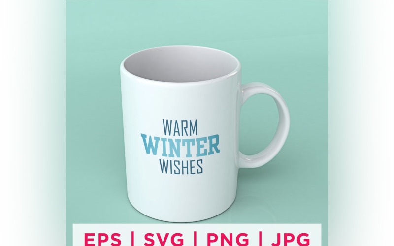 Warm Winter Wishes Winter Sticker Design Vector Graphic