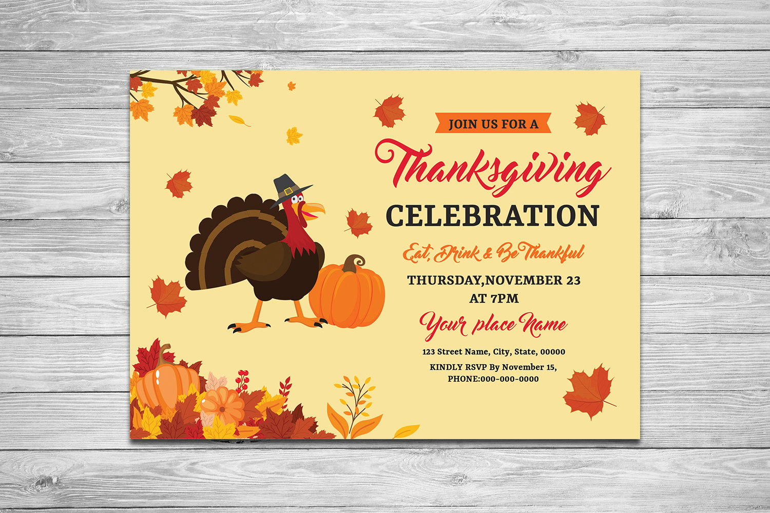 Template #372433 Invite Thanksgiving Webdesign Template - Logo template Preview