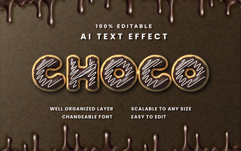 Choco Editable Text Effect Illustration
