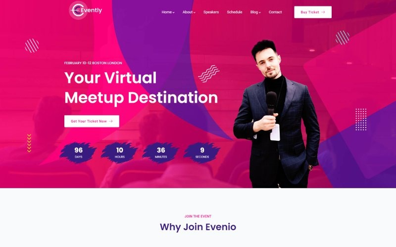 Digital Conference Meetup Event HTML5 Template Website Template