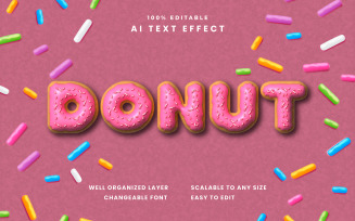 Donut Editable Text Effect