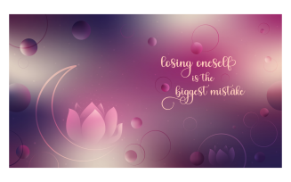 Inspirational Background 14400x8100px In Purple Color Scheme With Message About Biggest Mistake