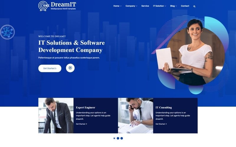 IT Solution & Business Company Service HTML5 Template Website Template