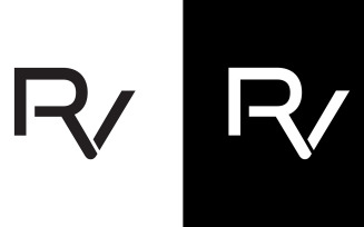 Letter rv, vr abstract company or brand Logo Design
