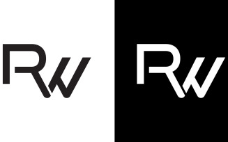 Letter rw, wr abstract company or brand Logo Design