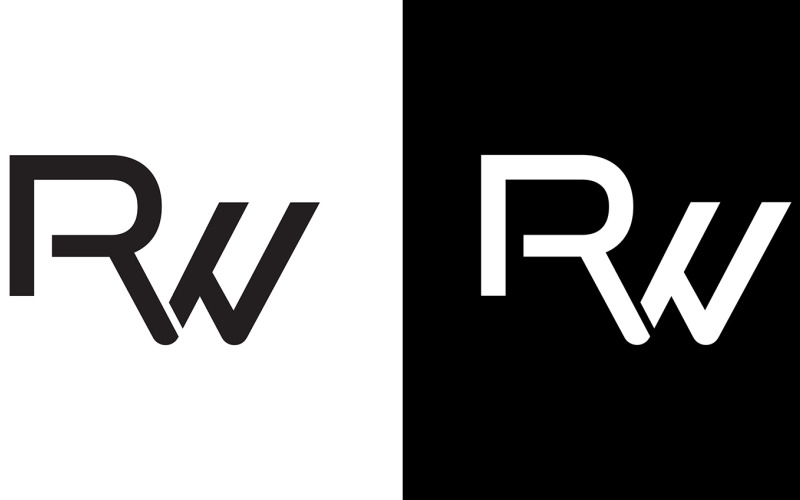 Letter rw, wr abstract company or brand Logo Design Logo Template
