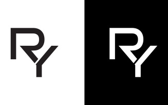 Letter ry, yr abstract company or brand Logo Design