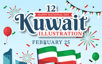 12 National Kuwait Day Illustration