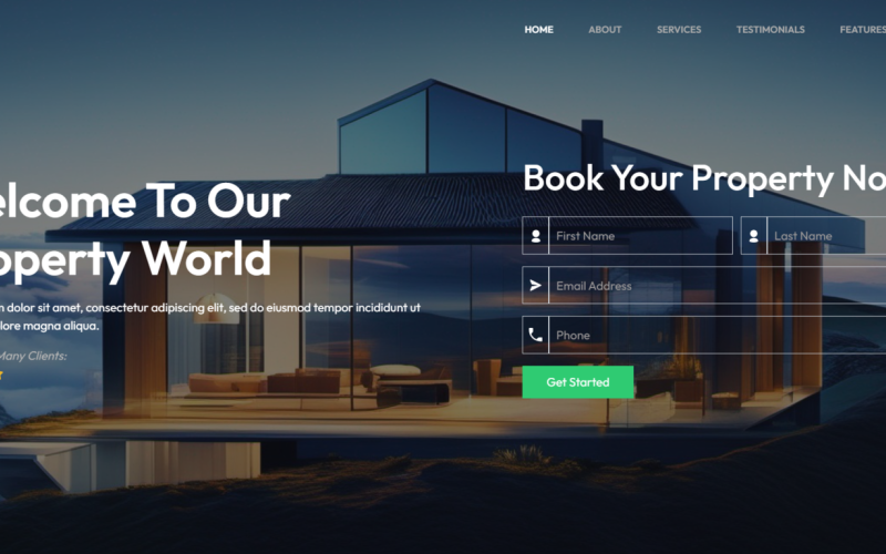 Propertier - Real Estate HTML Landing Page Landing Page Template
