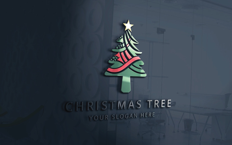 Christmas Tree Logo Design Logo Template