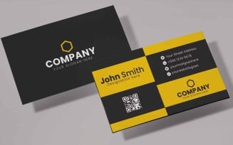 Clean and simple horizontal business card template