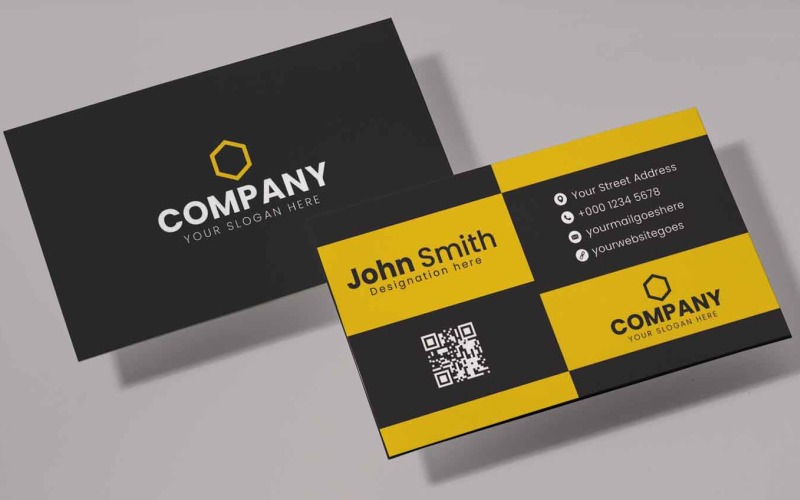 Clean and simple horizontal business card template Corporate Identity
