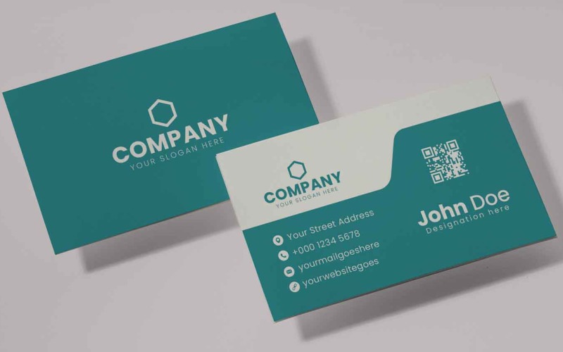 Clean and simple horizontal business card Corporate Identity