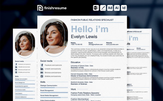 Fashion public relations specialist Resume Template | Finish Resume