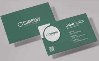 Green Vector abstract business card