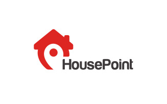 House point pin icon logo design template