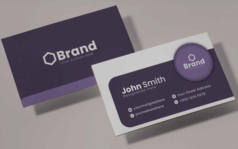 Luxury horizontal business card template Corporate Identity