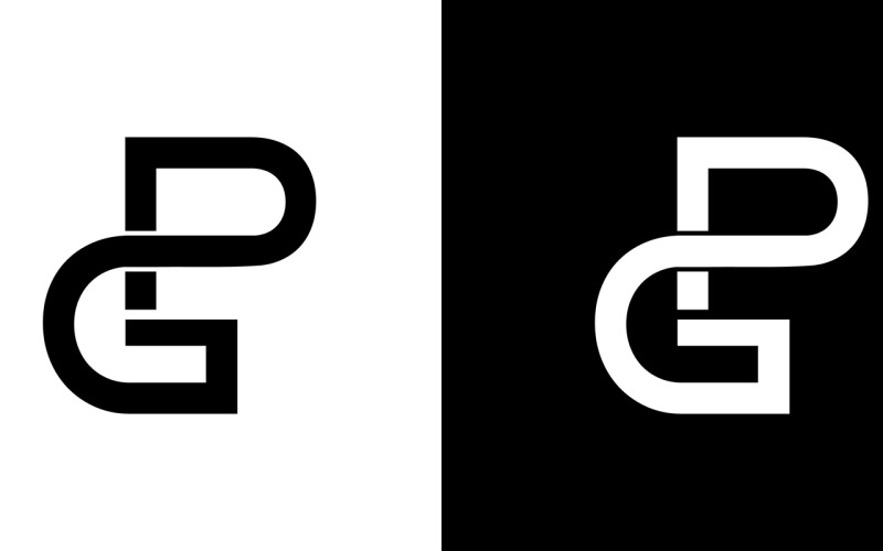 Pg, gp Letter logo design for company or brand Logo Design Logo Template