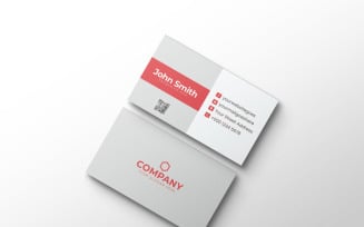 Red Corporate Business Card - Simple Business Card Layout