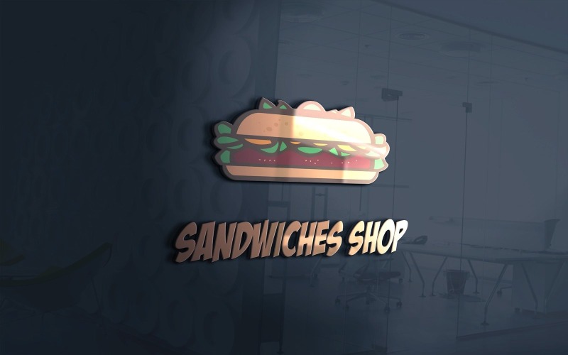 Sandwiches Shop Fast Food Logo Vector File Logo Template
