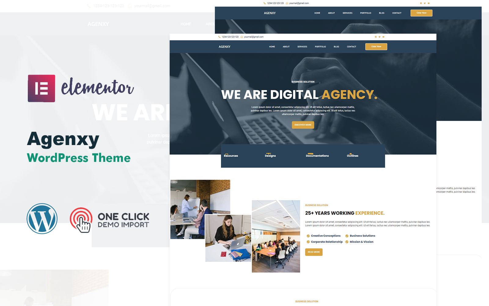 Agenxy Creative Agency IT Elementor WordPress Theme