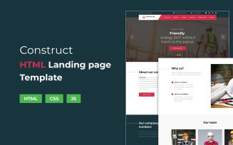 Construction company Landing page template