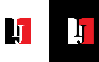 Letter ij, ji abstract company or brand Logo Design