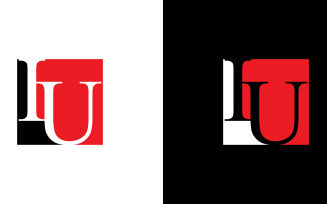 Letter iu, ui abstract company or brand Logo Design