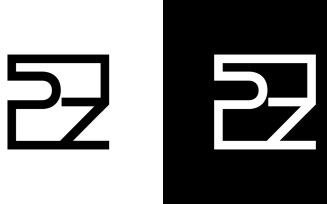 Letter pz, zp abstract company or brand Logo Design