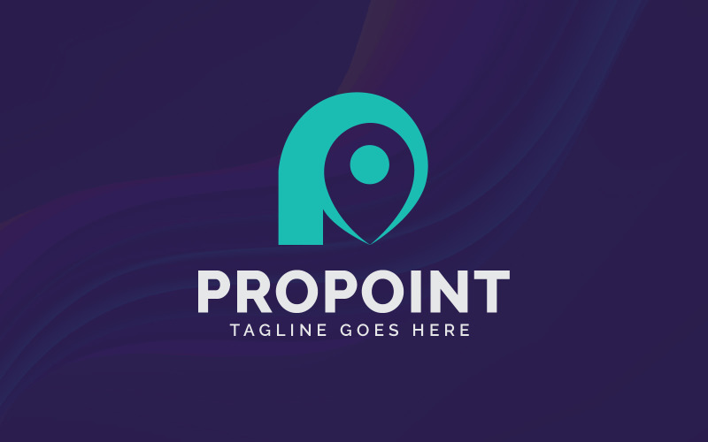 P letter point pin logo design template Logo Template