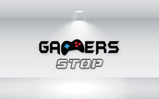 Gamers Stop Logo Template Vector File