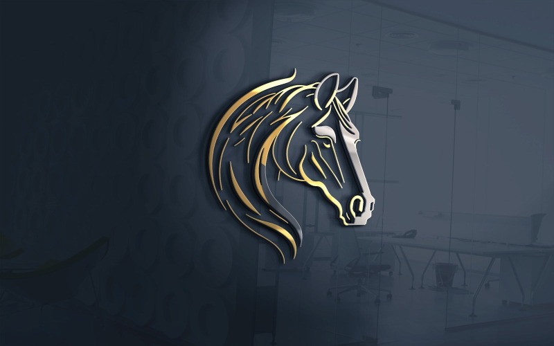 Horse Head Outline Logo Vector File Logo Template