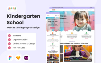 KinderCubs Academy - Kindergarten School Landing Page