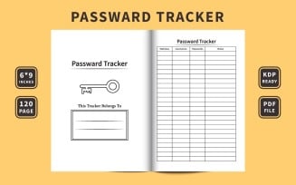 Password log book template design vector for websites and Business