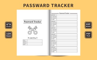 Password tracker diary interior design