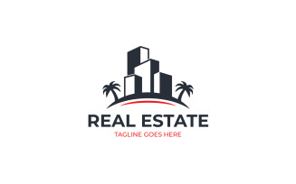 Real Estate Building Logo Template Design