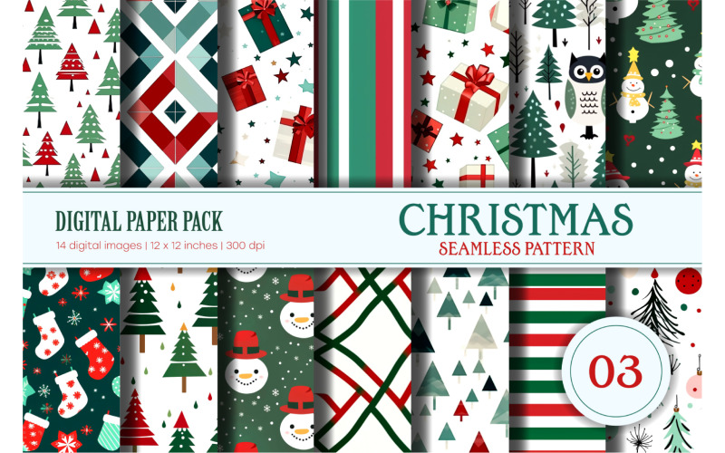 Christmas seamless pattern 03. Digital Paper. Pattern