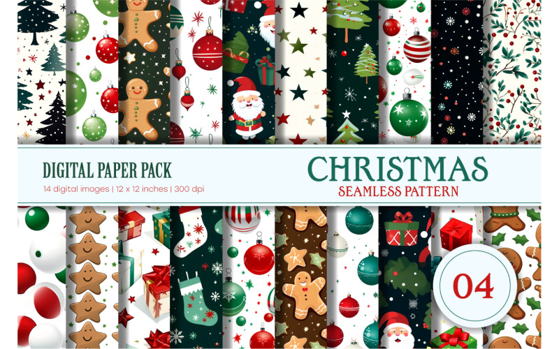 Christmas seamless pattern 04. Digital Paper. Pattern