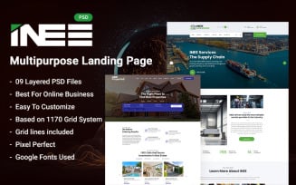 INEE – Multipurpose Landing Pages PSD Templates
