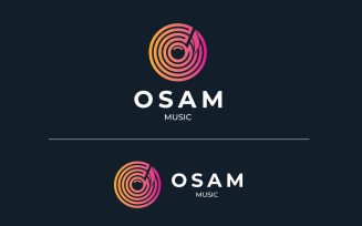 Letter O Music Logo Template Design