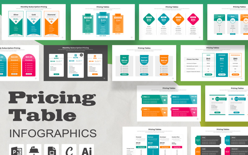 Modern Pricing Table Infographic Templates Infographic Element